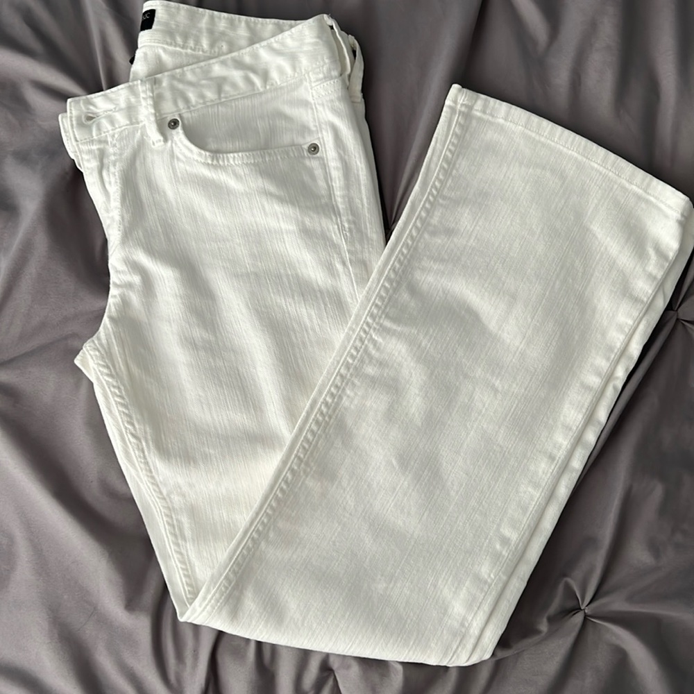 Banana Republic Cream Flare Jeans